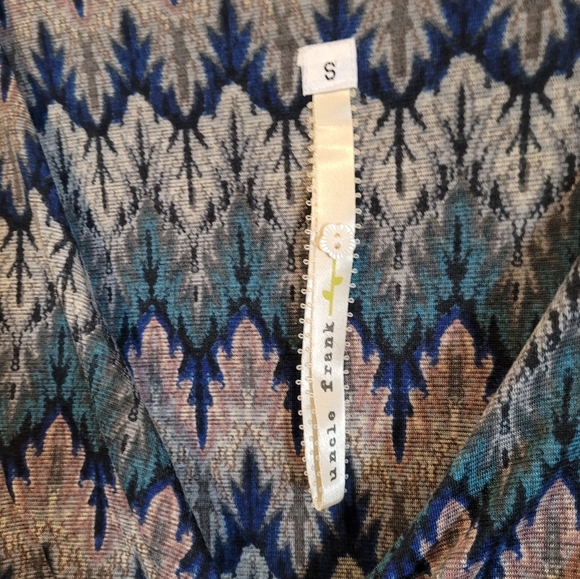 Uncle Frank USA Chevron Zig Zag Multicolor Knit Midi Dress Sz S - Picture 8 of 12